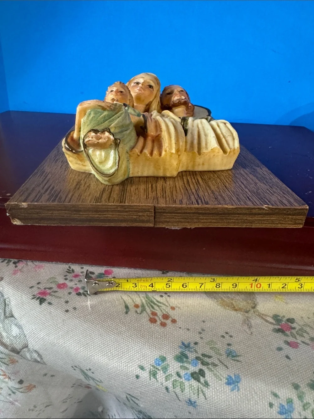 Vintage Holy Family Wall Plaque Jesus Virgin Mary Joseph Roman Italy Religion